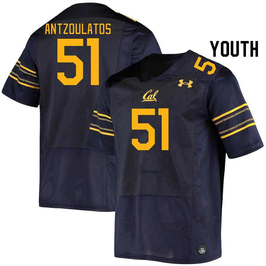 Youth #51 Blake Antzoulatos California Golden Bears College Football Jerseys Stitched Sale-Navy
